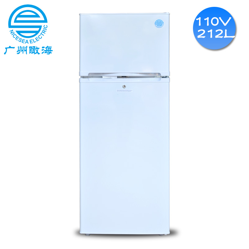 【新款】110V外貿(mào)船用雙門電冰箱212L